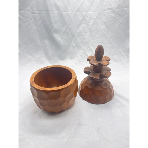 VTG carved wood pineapple - Picture 8 of 12